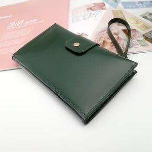 Touch screen long wristlet wallet in green